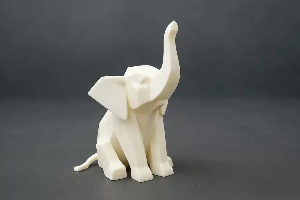 Sitting Low Poly Elephant – Decorative Model – Kép 2