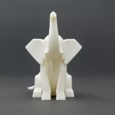 Sitting Low Poly Elephant dekoratív modell