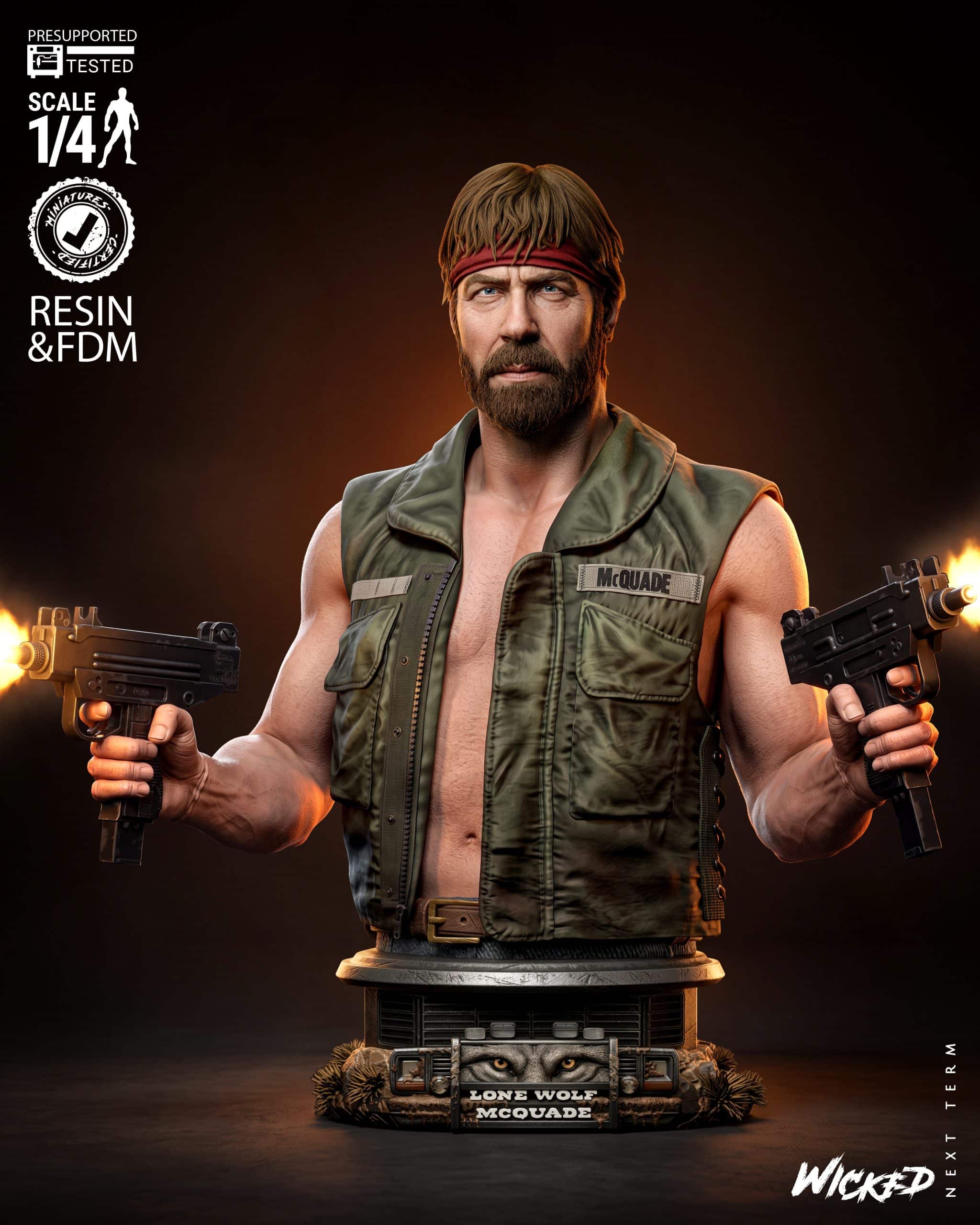 McQuade (Chuck Norris) mellszobor – Kép 6