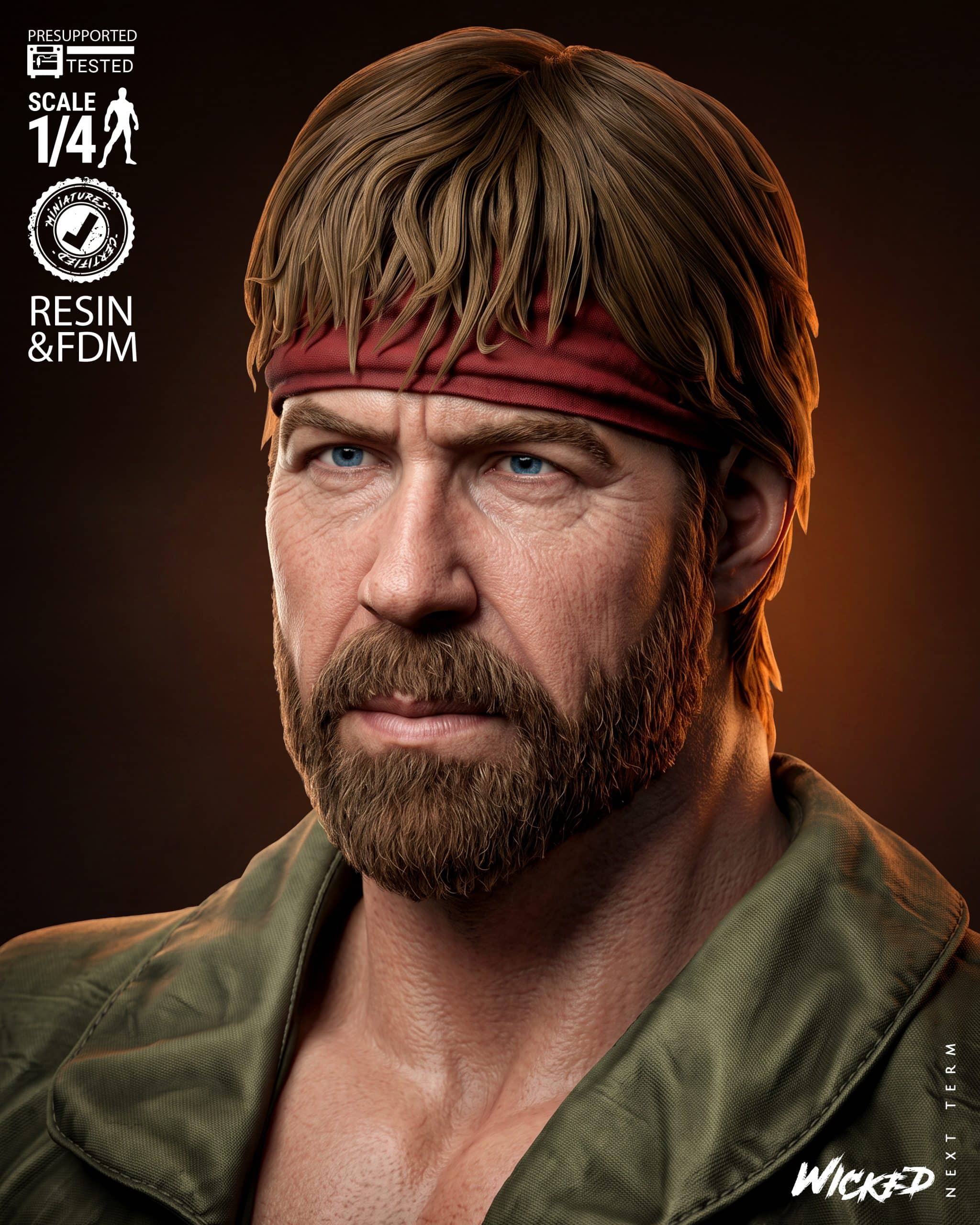 McQuade (Chuck Norris) mellszobor – Kép 3