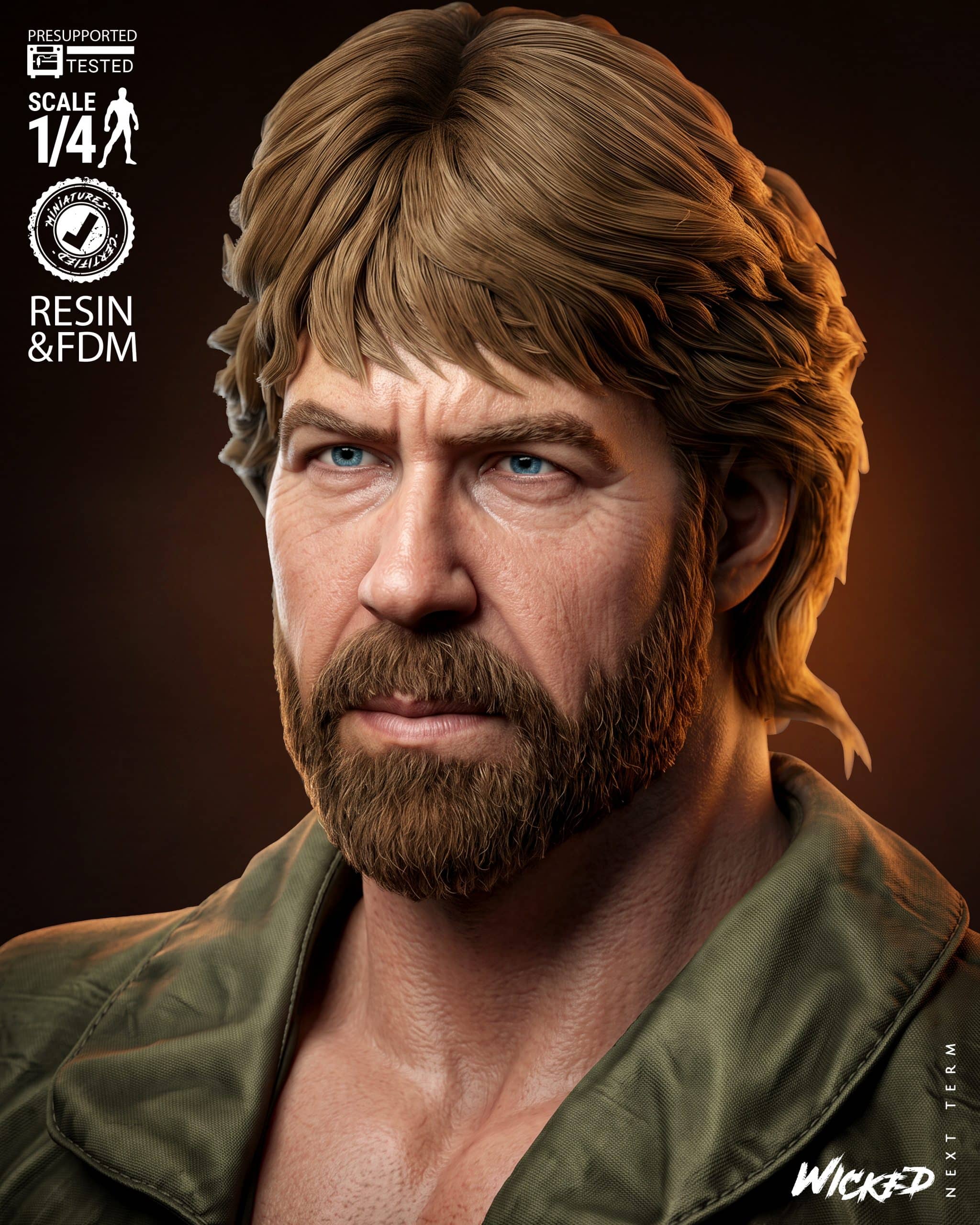 McQuade (Chuck Norris) mellszobor – Kép 2