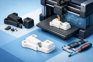 Törött műanyag alkatrész 3D nyomtatással készült pótlása