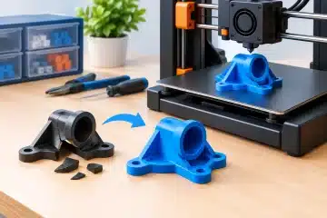 Műanyag alkatrész pótlása 3D nyomtatással